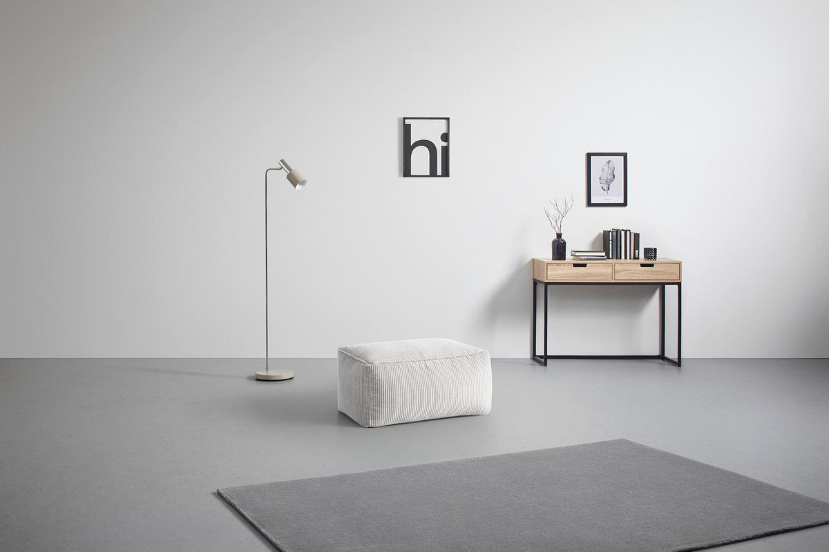 Hocker Caroline Weiß - Weiß, MODERN, Textil (80/38/50cm) - Mömax