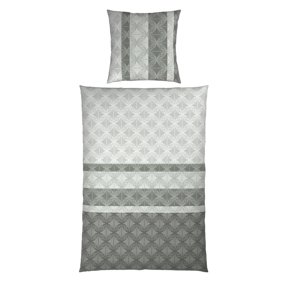 Bettwäsche Carlos XL Grau ca. 155x220cm - Grau, MODERN, Textil (155/220cm) - Mömax