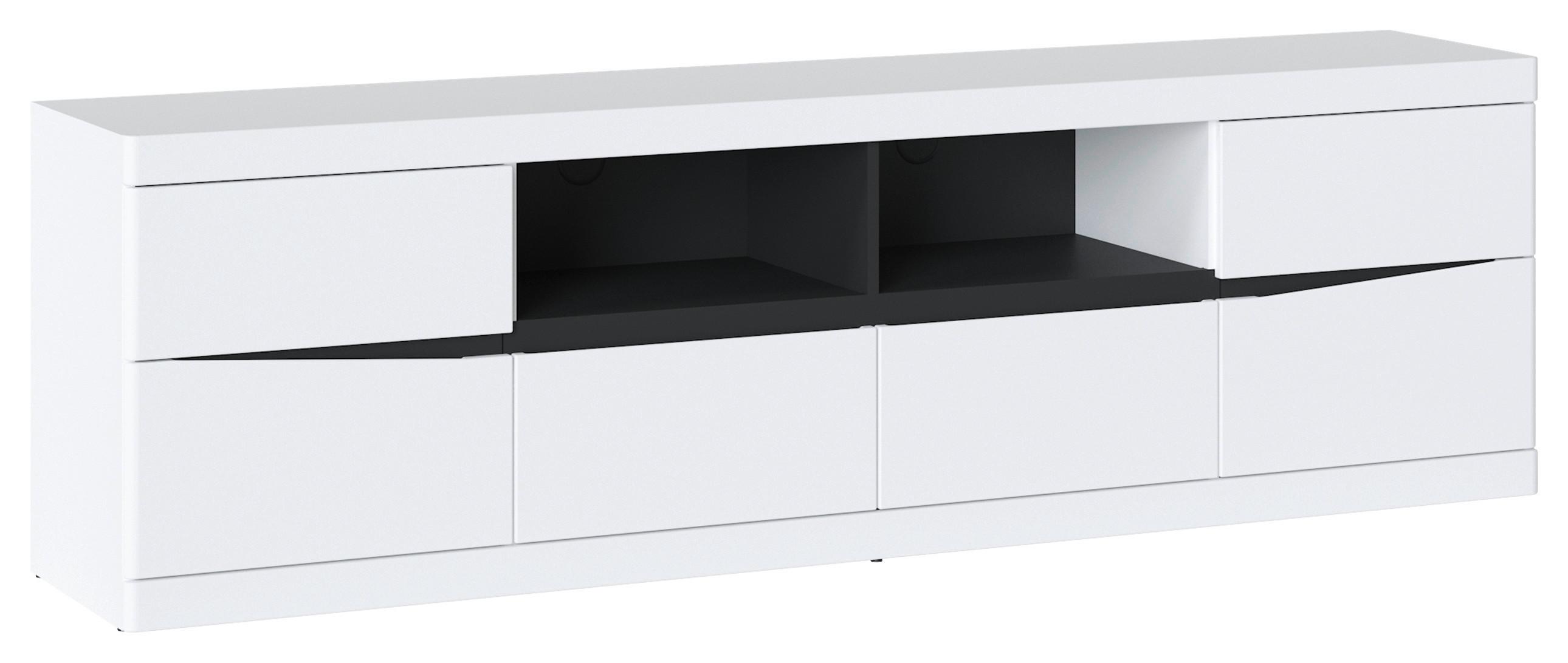 Tv Komoda Turino Neo - bijela/boje grafita, Trend, drvni materijal/plastika (200/60/39,9cm) - Modern Living