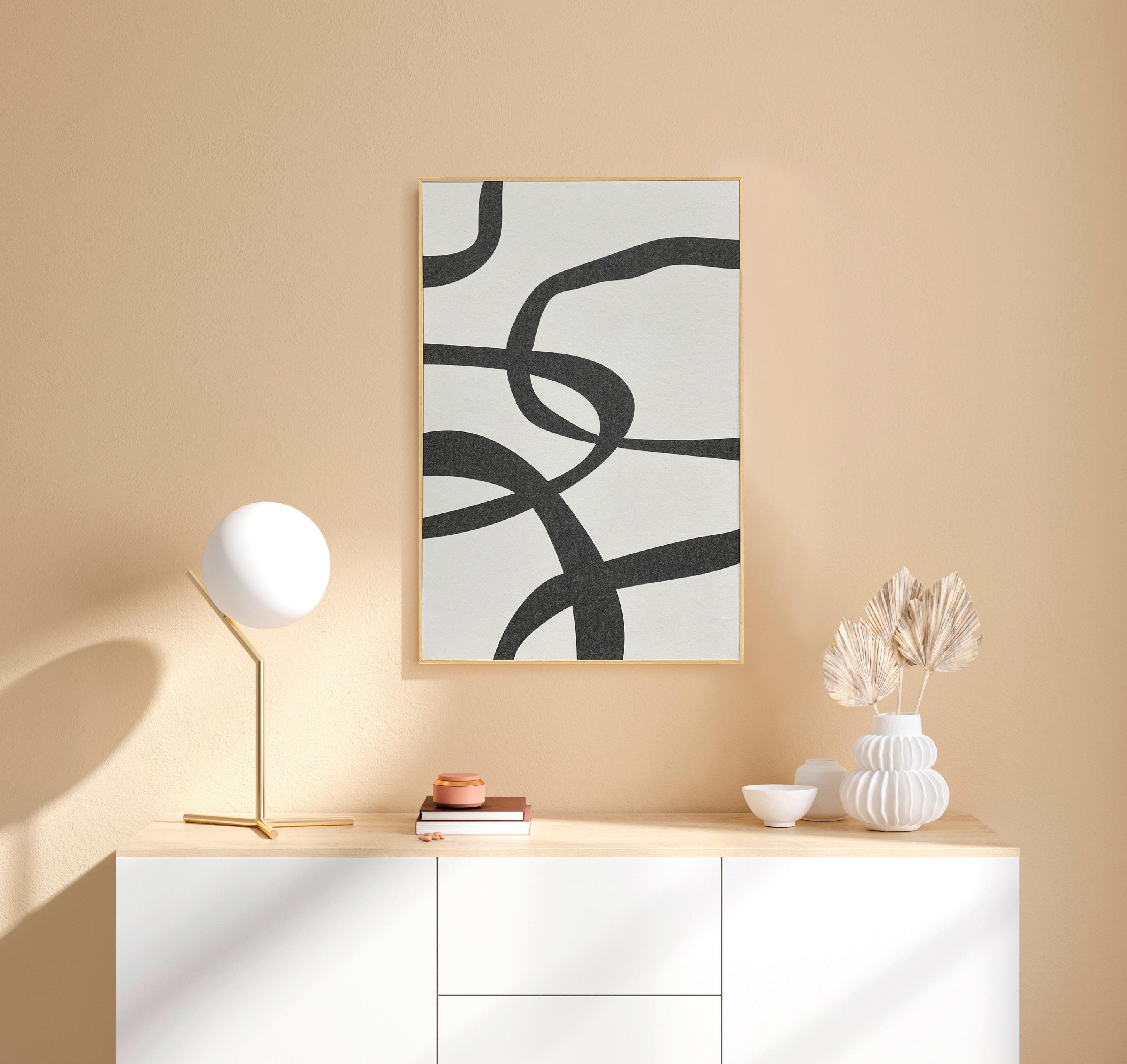 BILD FELTRO-1-B-80X120-AKVELT-BAKBL - Weiss/Naturfarben, Basics, Holz/Kunststoff (80/120/10cm)