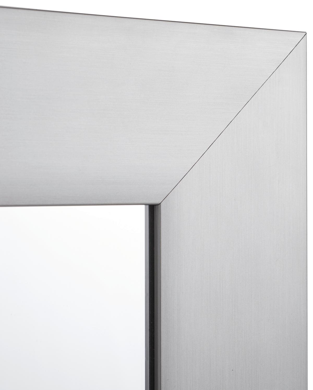 LUSTRO ŚCIENNE KAI - srebrny, Design, materiał drewnopochodny/tworzywo sztuczne (70/170/2cm) - Xora