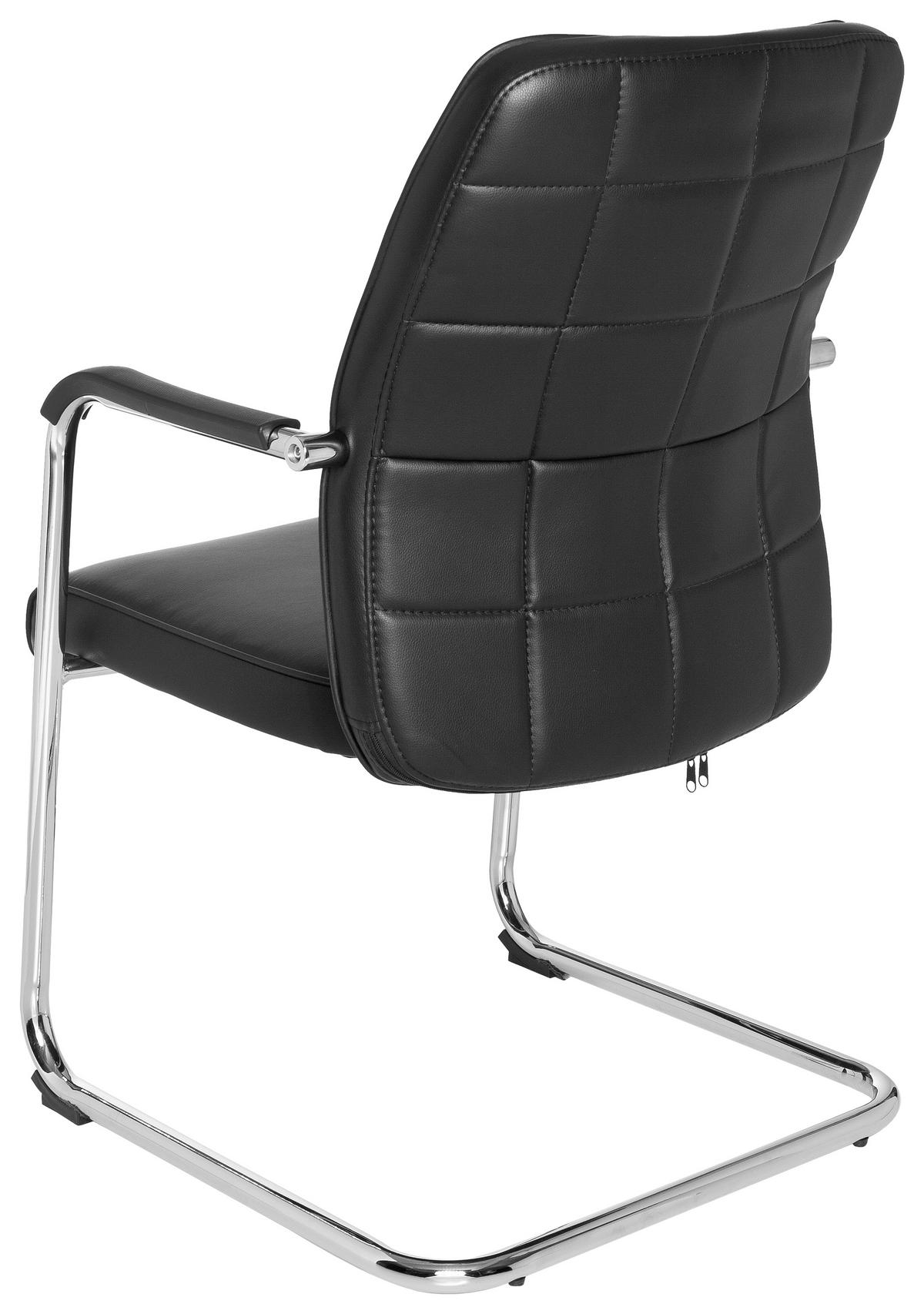 Konferenčni Stol Flexo V, Črna - barve kroma/črna, Moderno, kovina/umetna masa (55/94/43cm) - MID.YOU