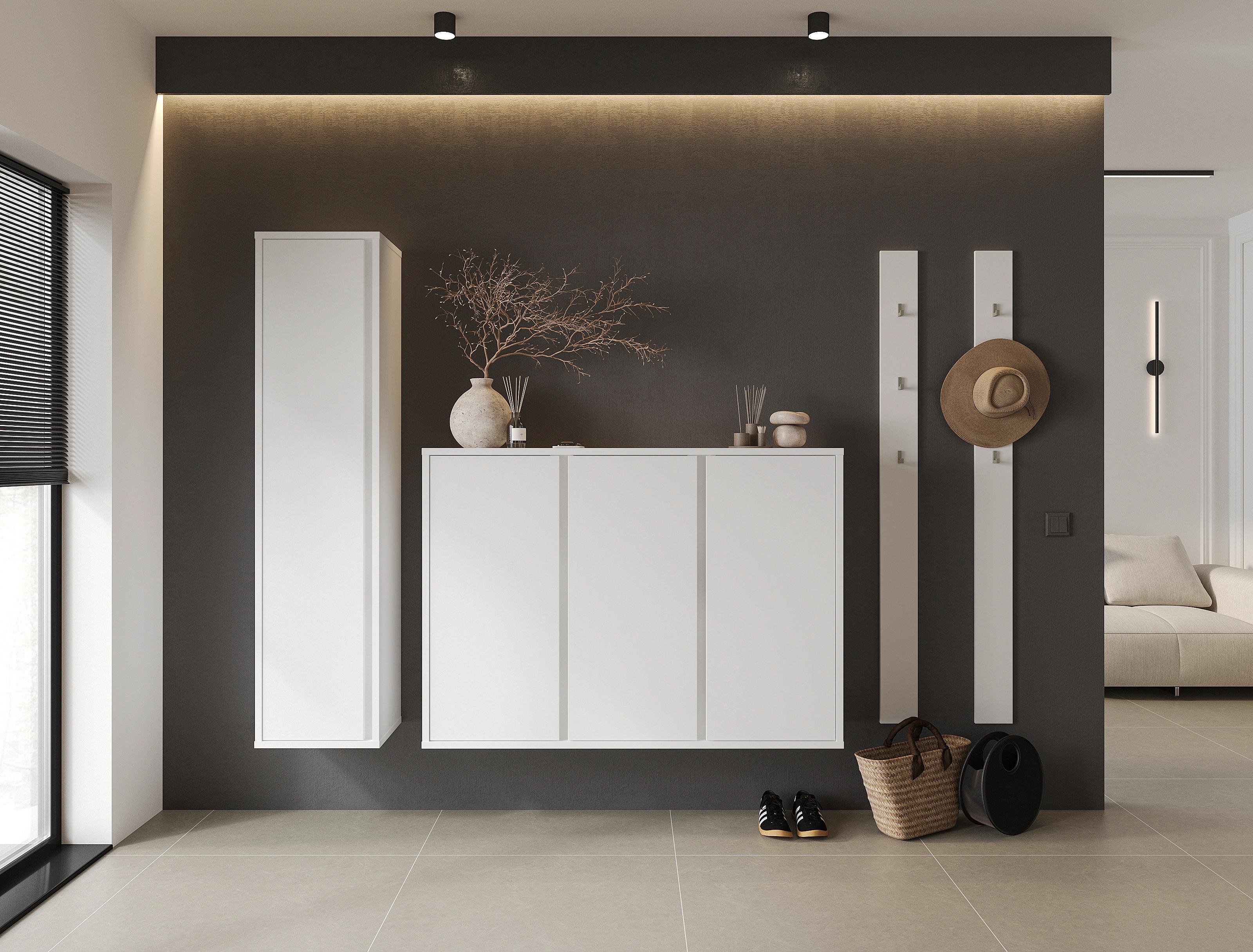 PANEL DO PRZEDPOKOJU LIV - biały, Konventionell, materiał drewnopochodny (26/165/1,6cm) - Xora