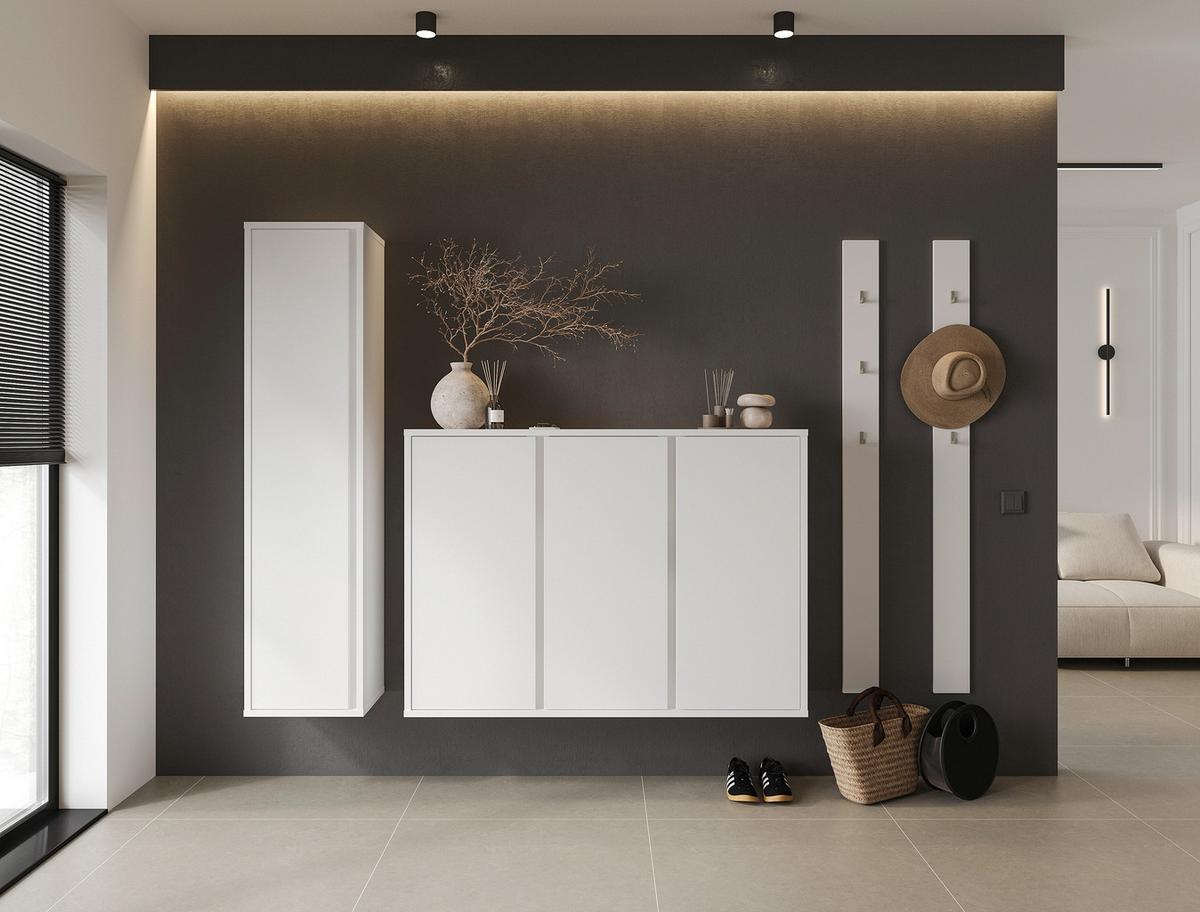 PANEL DO PRZEDPOKOJU LIV - biały, Konventionell, materiał drewnopochodny (26/165/1,6cm) - Xora