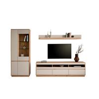 WOHNWAND SONORA - Kaschmir/Eiche Artisan, Design, Glas/Holzwerkstoff (292/205/40cm) - MID.YOU