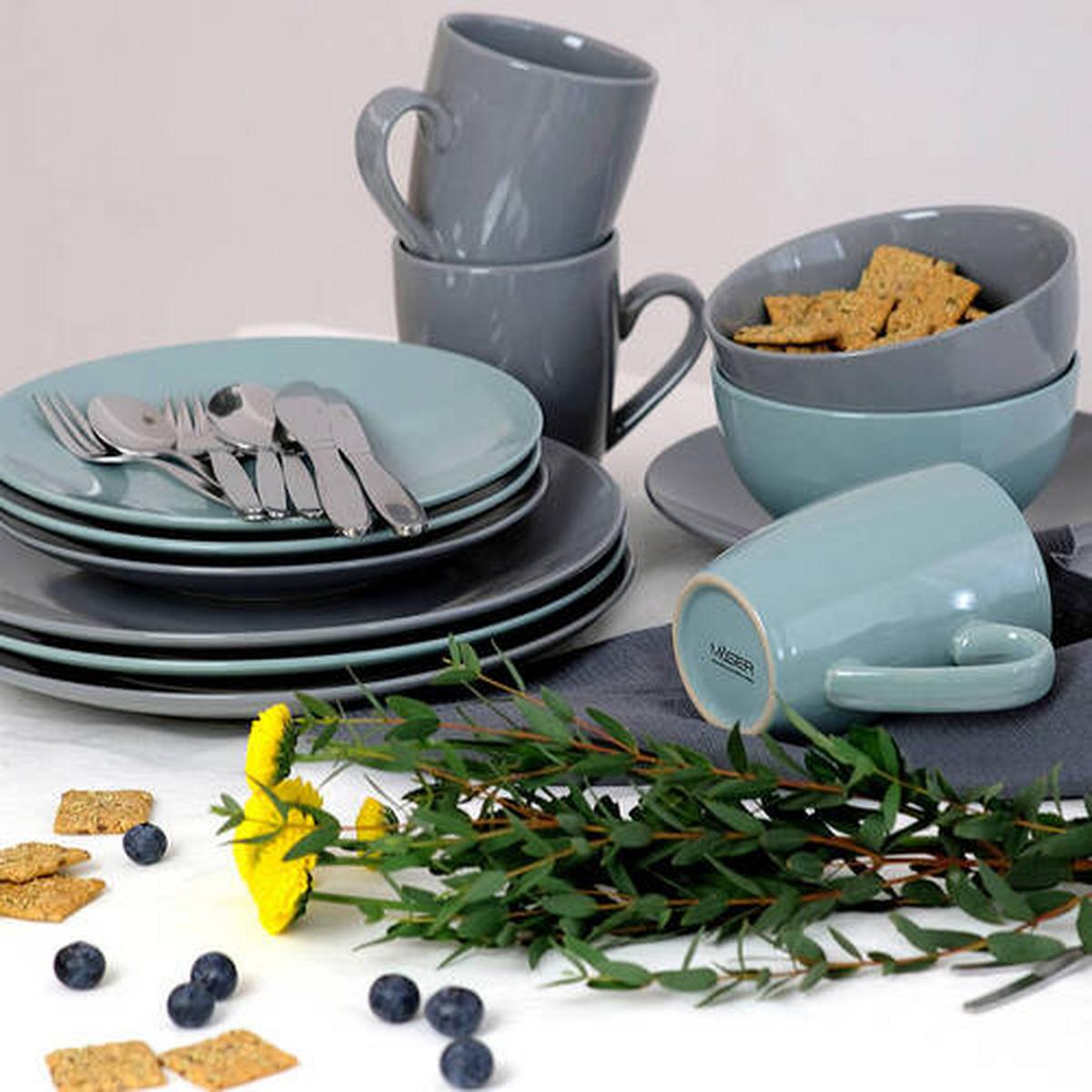 KOMBISERVICE 931913 MINT POSTSICHER - Mintgrün, Basics, Keramik (31,3/32,5/31,5cm) - Mäser