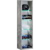 Regal Rasato L, Beton - siva, Basics, steklo/leseni material (21/77/20cm) - MID.YOU
