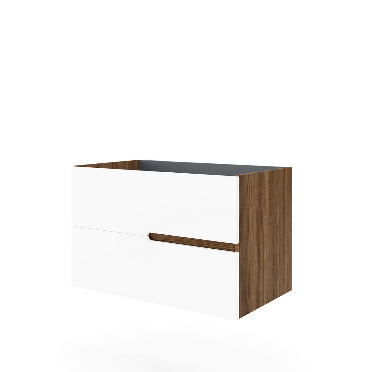 Element Ispod Umivaonika Eva - bijela visoki sjaj/divlji hrast, Moderno, drvni materijal (80/51/46cm)