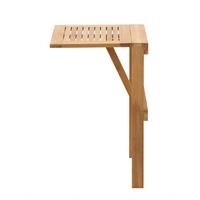 Balkonklapptisch aus Holz ca. 45x49 cm Teak massiv - Teakfarben, Natur, Holz (45/49/75cm) - Gardenson