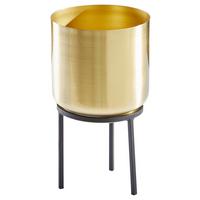 DONICZKA NA KWIATY GLAM LIVING - czarny/kolor złoty, Trend, metal (13/23cm) - Ambia Home