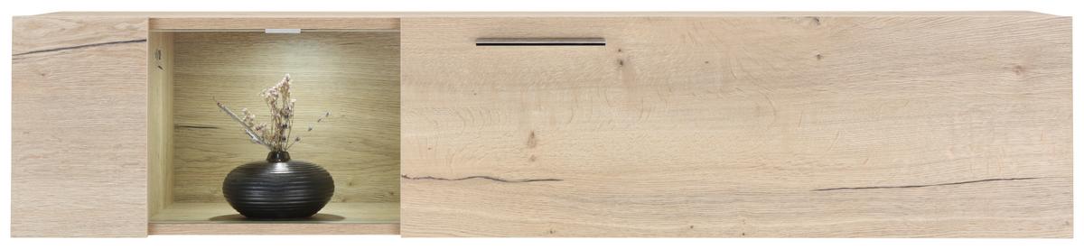 Hängeelement in Eichefarben - Eichefarben/Weiß, MODERN, Holzwerkstoff/Metall (144/35/38cm) - Premium Living