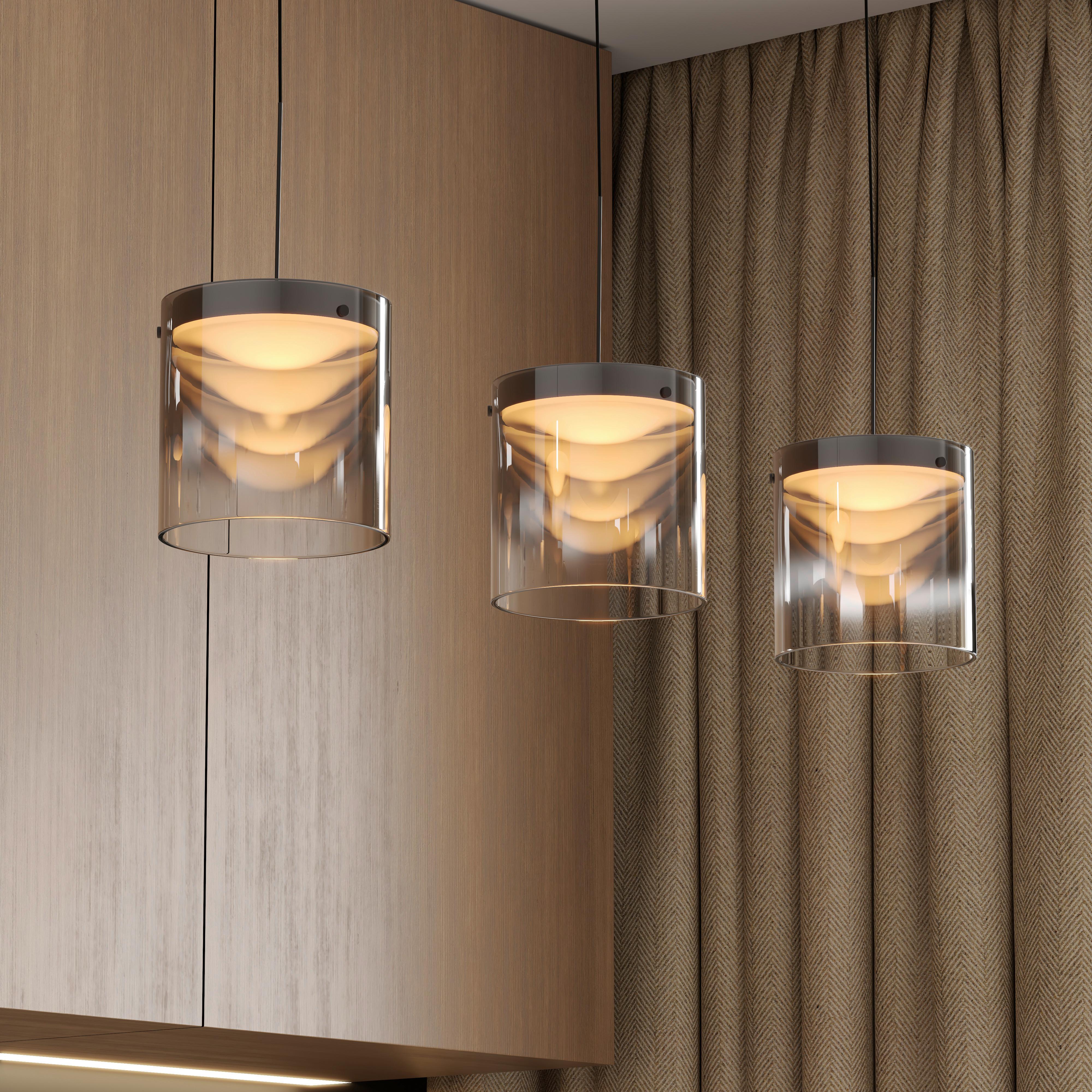 LAMPA WISZĄCA LED BAIA *DK* - czarny, Design, metal/szkło (100/20/180cm) - Dieter Knoll