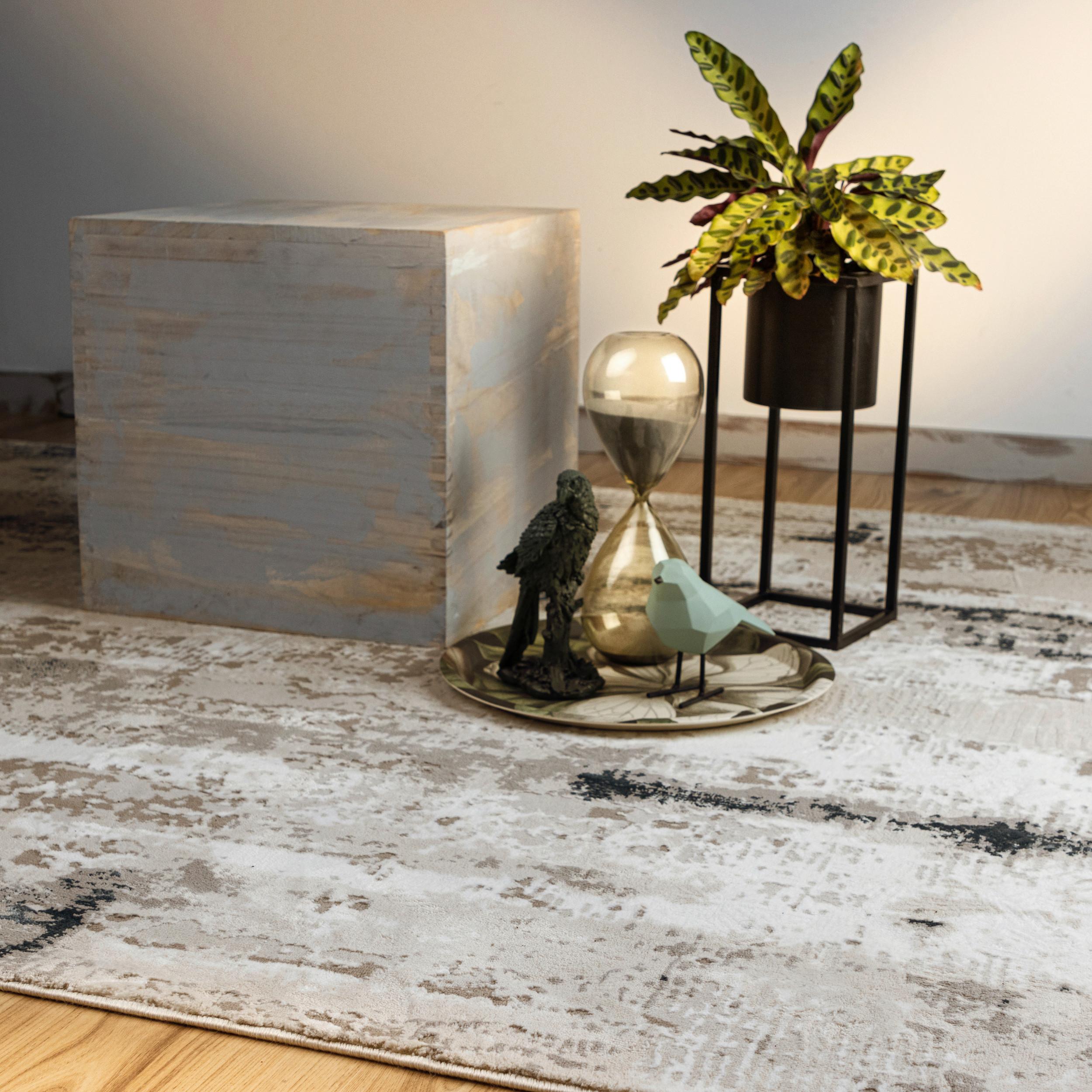 Webteppich My Phoenix Blau/Beige ca. 240x340cm - Blau, Design, Textil (240/340cm) - Obsession