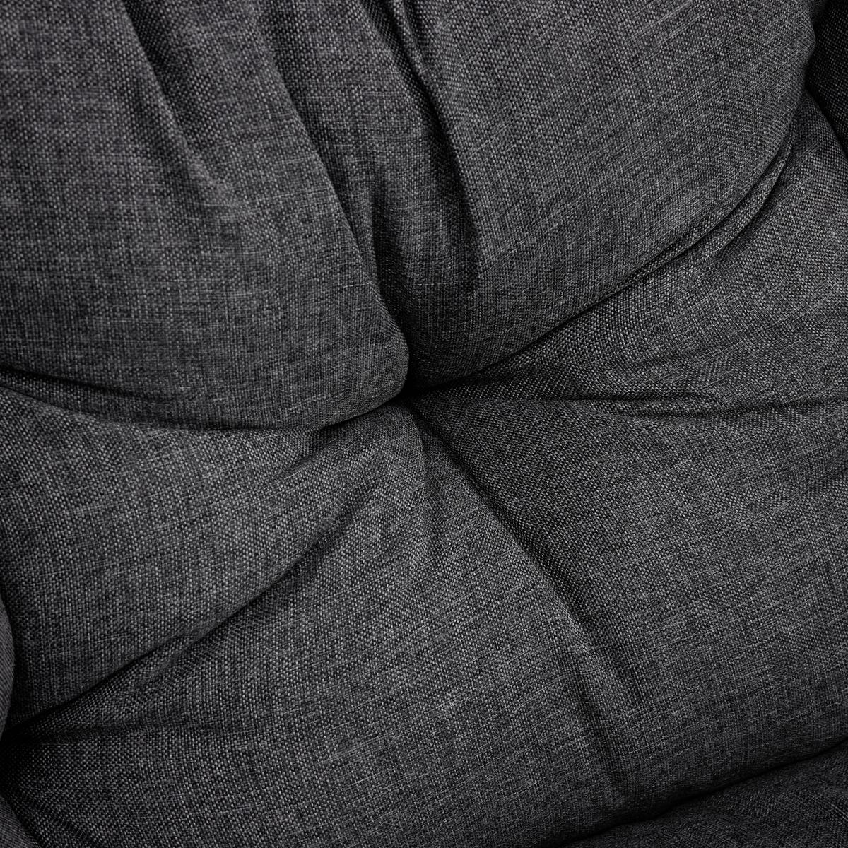 Fotoliu suspendat Enea - gri închis/negru, Modern, metal/textil (133/205/120cm) - Bessagi Garden