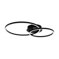 Deckenleuchte Palmaves 2 Schwarz/Weiß max. 12 Watt - Schwarz/Weiß, Basics, Kunststoff/Metall (45/30/12cm) - Eglo