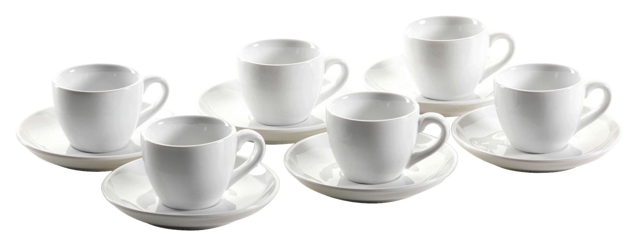 Espressotasse Colombia ca. 80ml, 12-teilig - Weiß, Basics, Keramik - Mäser