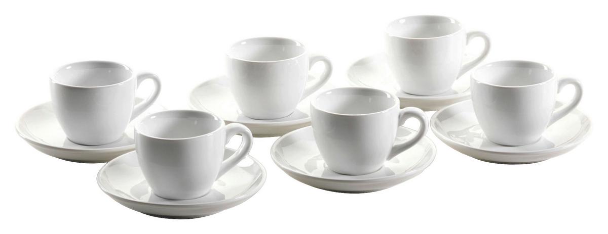 Espressotasse Colombia ca. 80ml, 12-teilig - Weiß, Basics, Keramik - Mäser