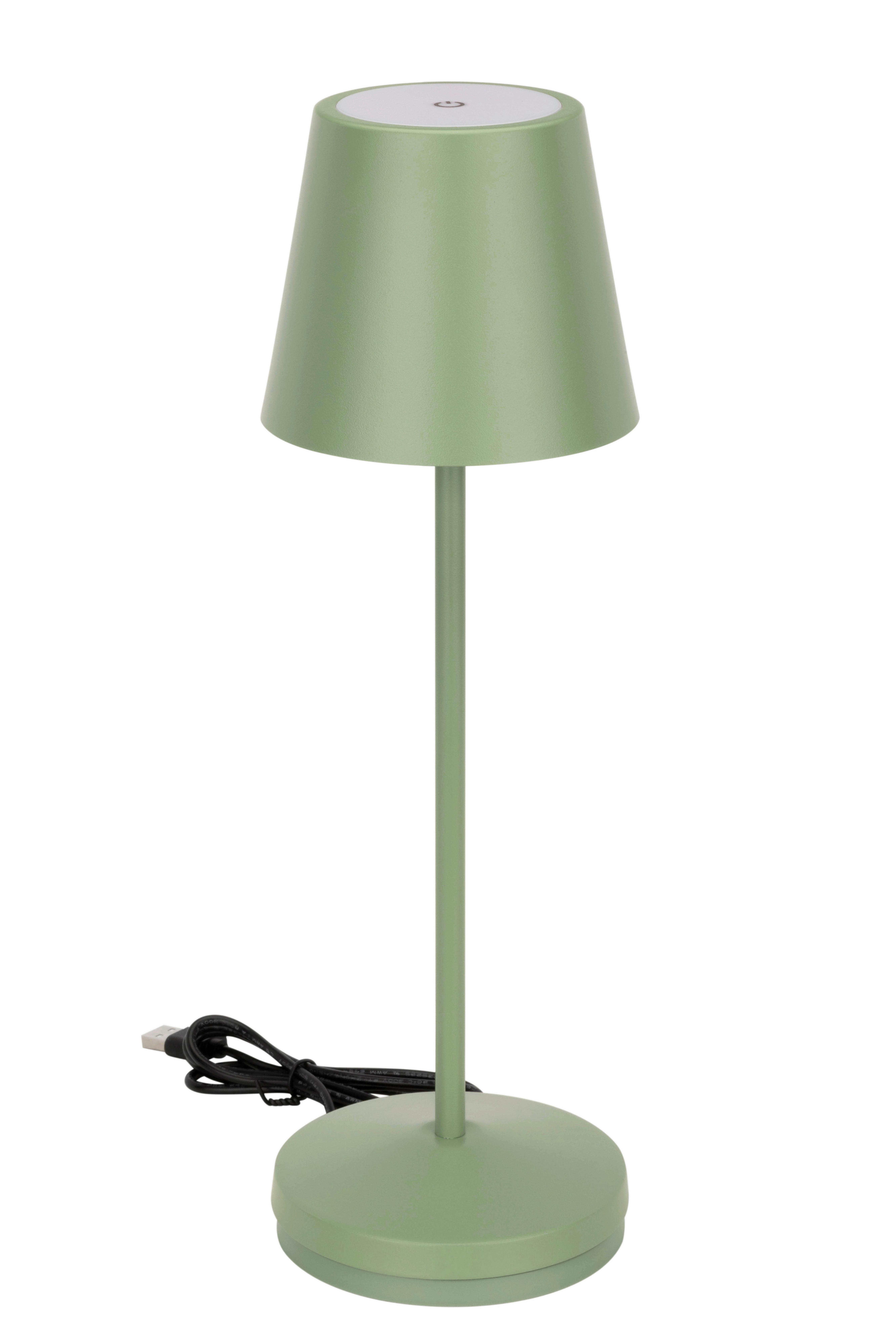 LAMPA STOŁOWA Z AKUMULATOREM DENVER *SBN* - zielony, Trend, metal (11/35cm) - Novel