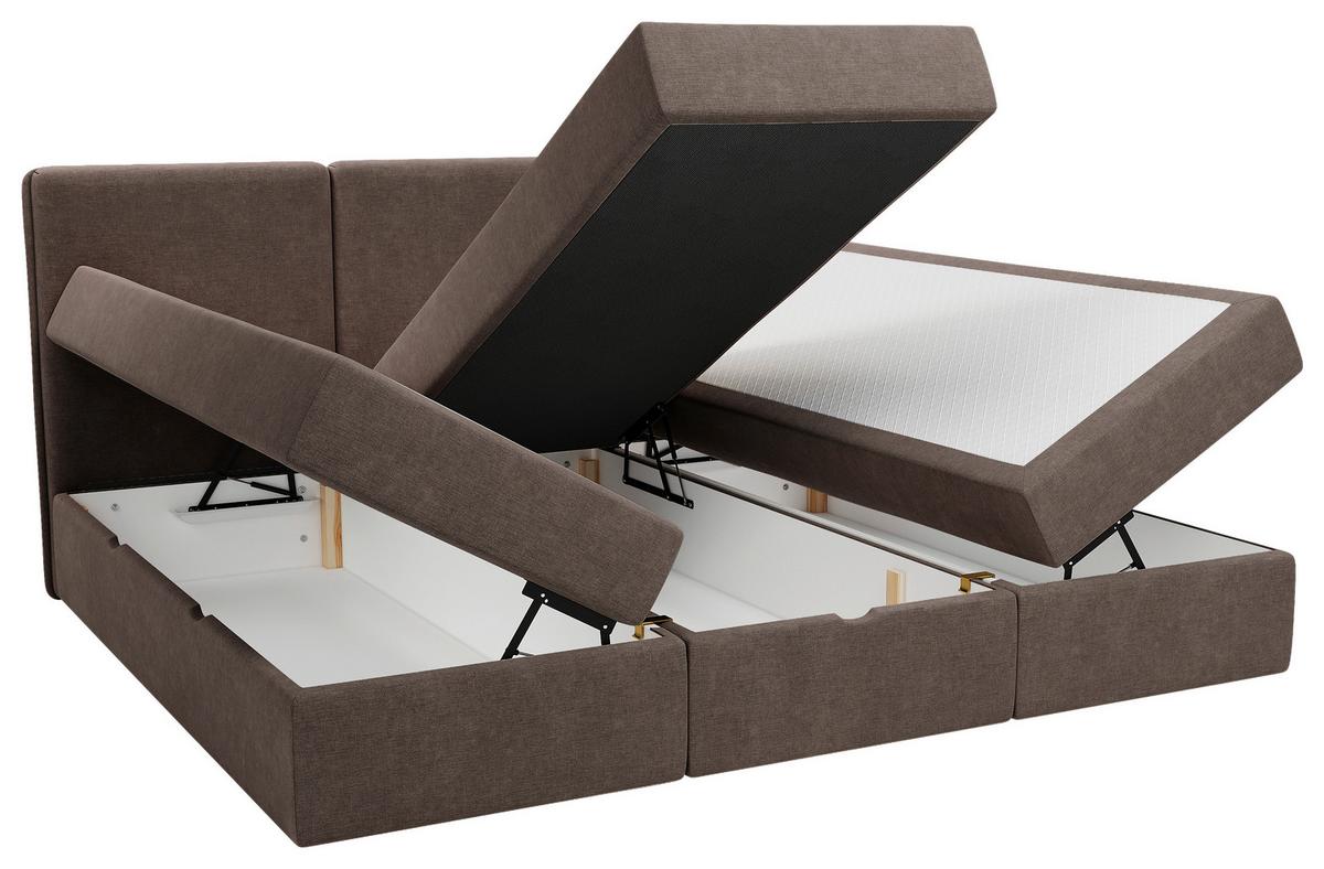 Familienbett Domino Combo Braun ca. 270x200 cm - Schwarz/Braun, MODERN, Holz/Holzwerkstoff (270/200cm) - MID.YOU