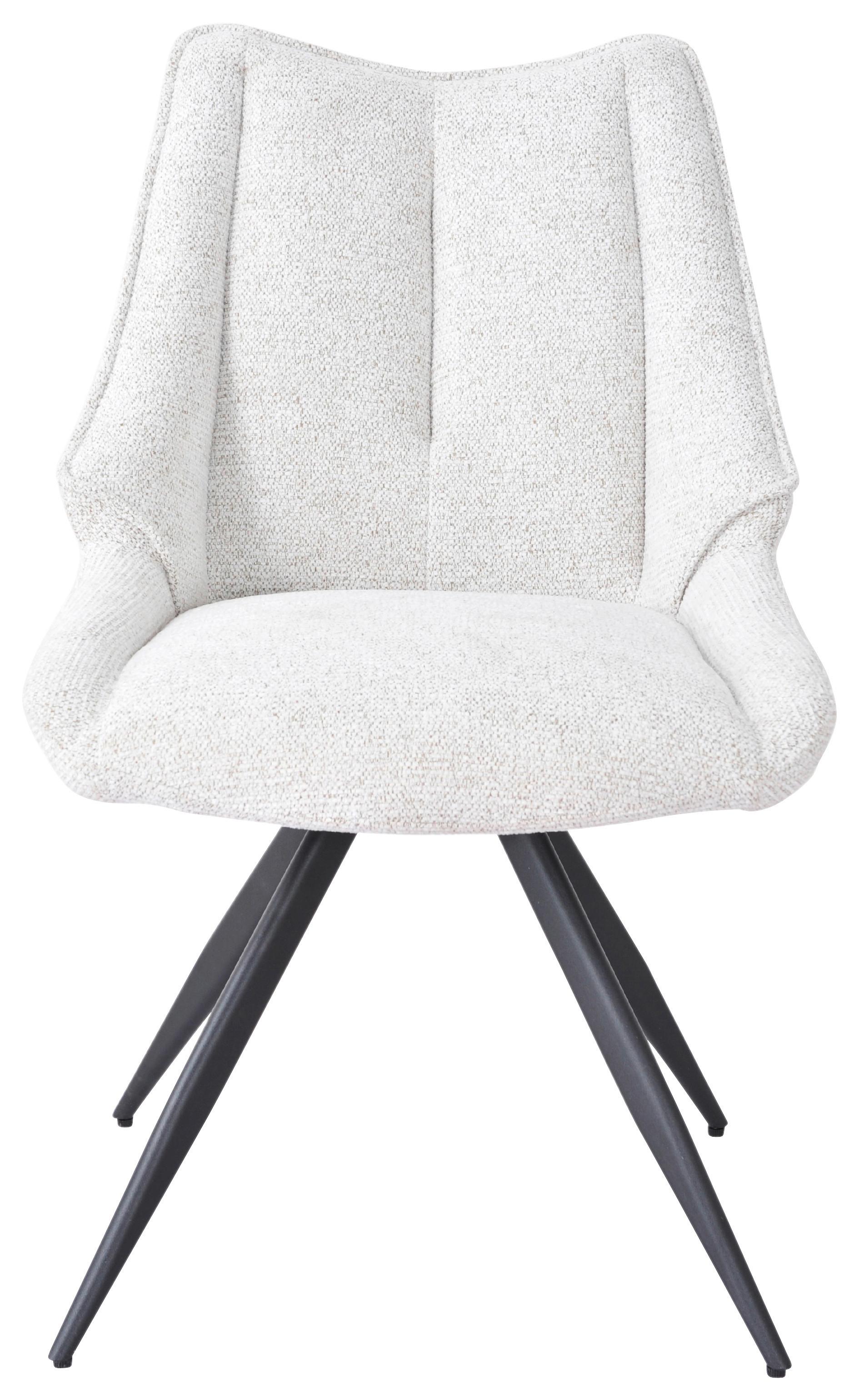 Stolica Ava - svijetlo siva/crna, Design, metal/tekstil (57/90,5/64,5cm) - Premium Living