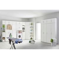 Mehrzweckschrank in Weiss - Weiss/Alufarben, Konventionell, Holzwerkstoff/Kunststoff (80/185/40cm) - Mömax