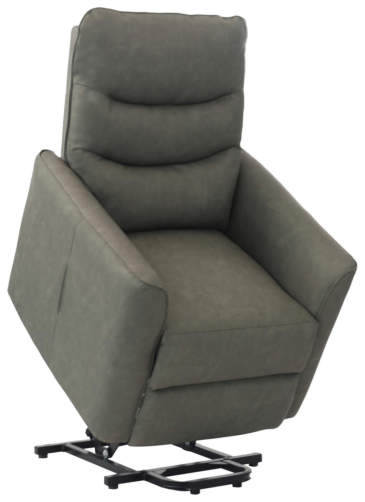 Tv-fotelj Bishop, Zelena, Videz Usnja, Relax Funkcija - črna/zelena, Konvencionalno, kovina/tekstil (76/105/88cm) - Modern Living