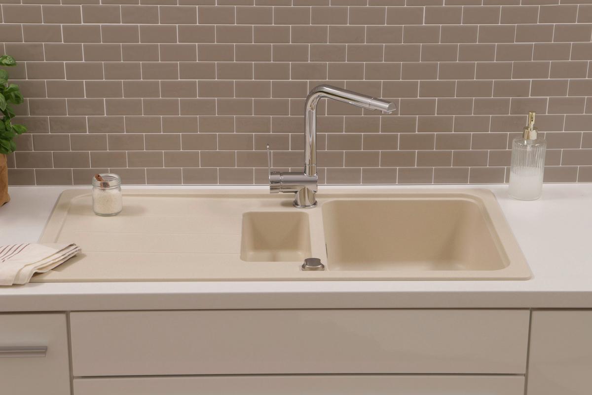 Pomivalno Korito Austin, 100x50cm - krem barve, Design, kamen (100/20/50cm) - Respekta