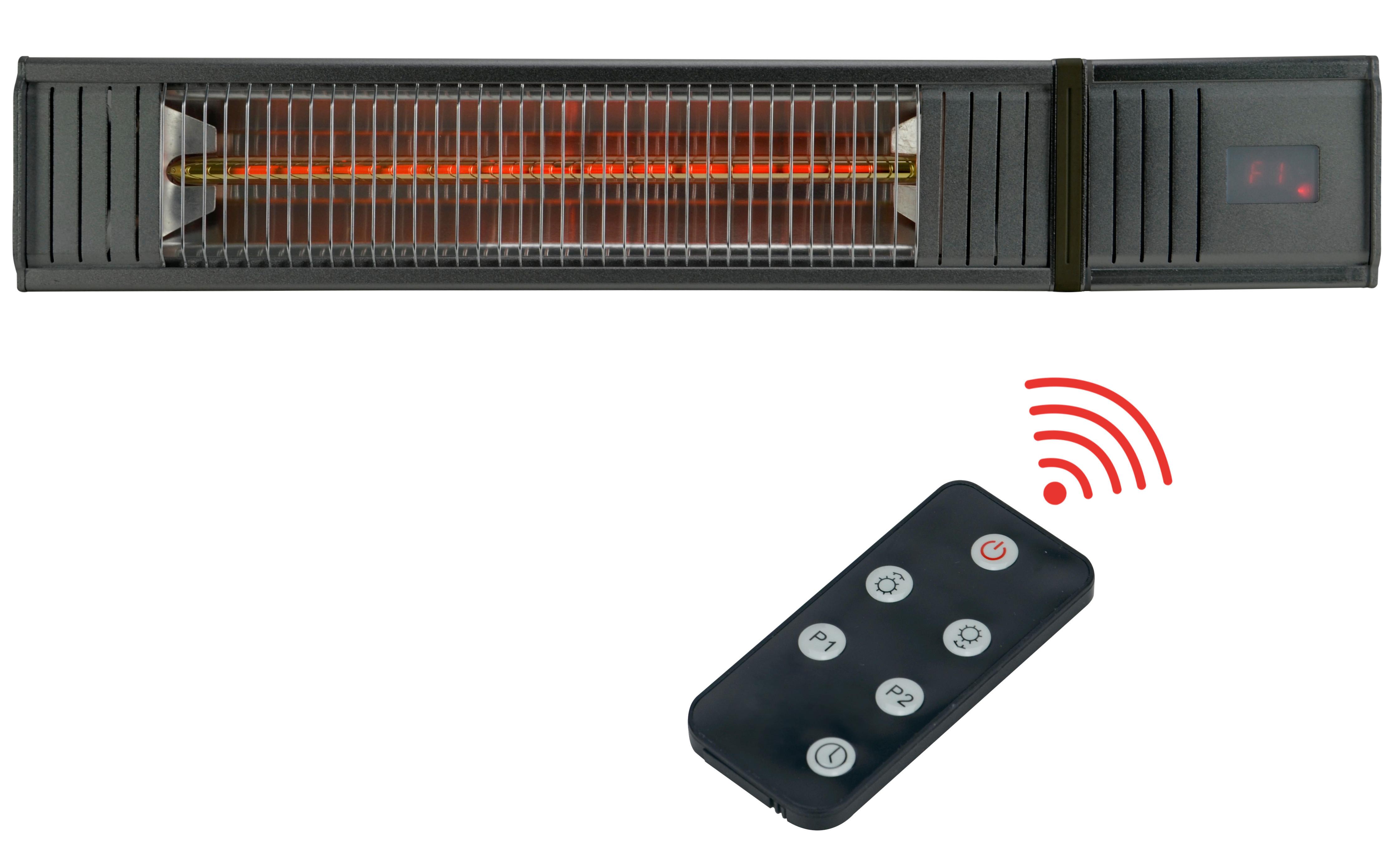 Infrarotstrahler Schwarz max. 220-240 Watt - Schwarz, Basics, Metall (54/9.4/12.5cm)