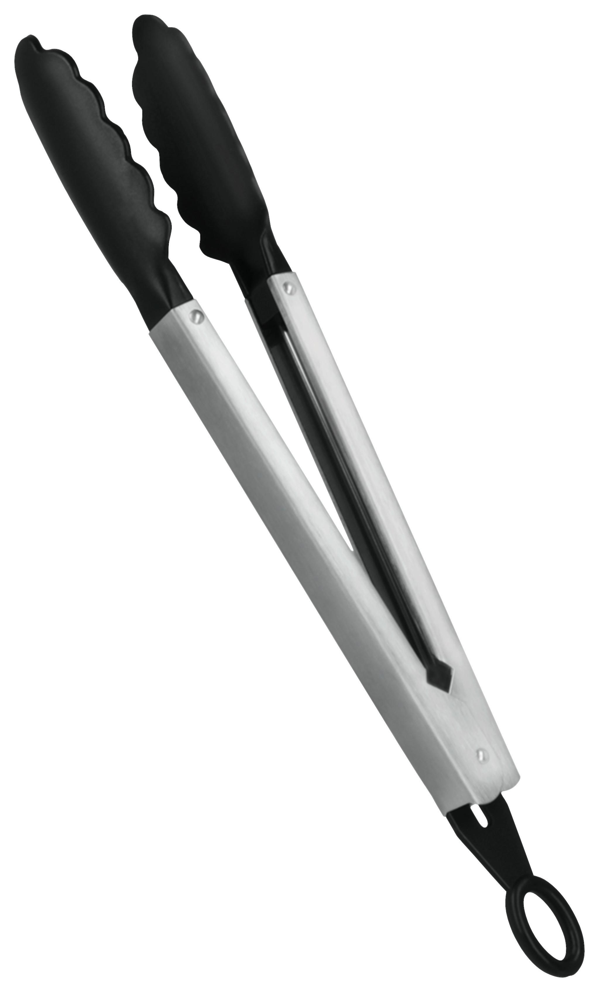 Univerzális Konyhai Csipesz Grill - ezüst/fekete, műanyag/fém (6.8/34.1/3.5cm) - Metaltex