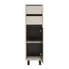 SEITENSCHRANK SOPHIA -EXKLUSIV- - Kaschmir/Schwarz, MODERN, Holzwerkstoff (35/120/33cm) - Mömax