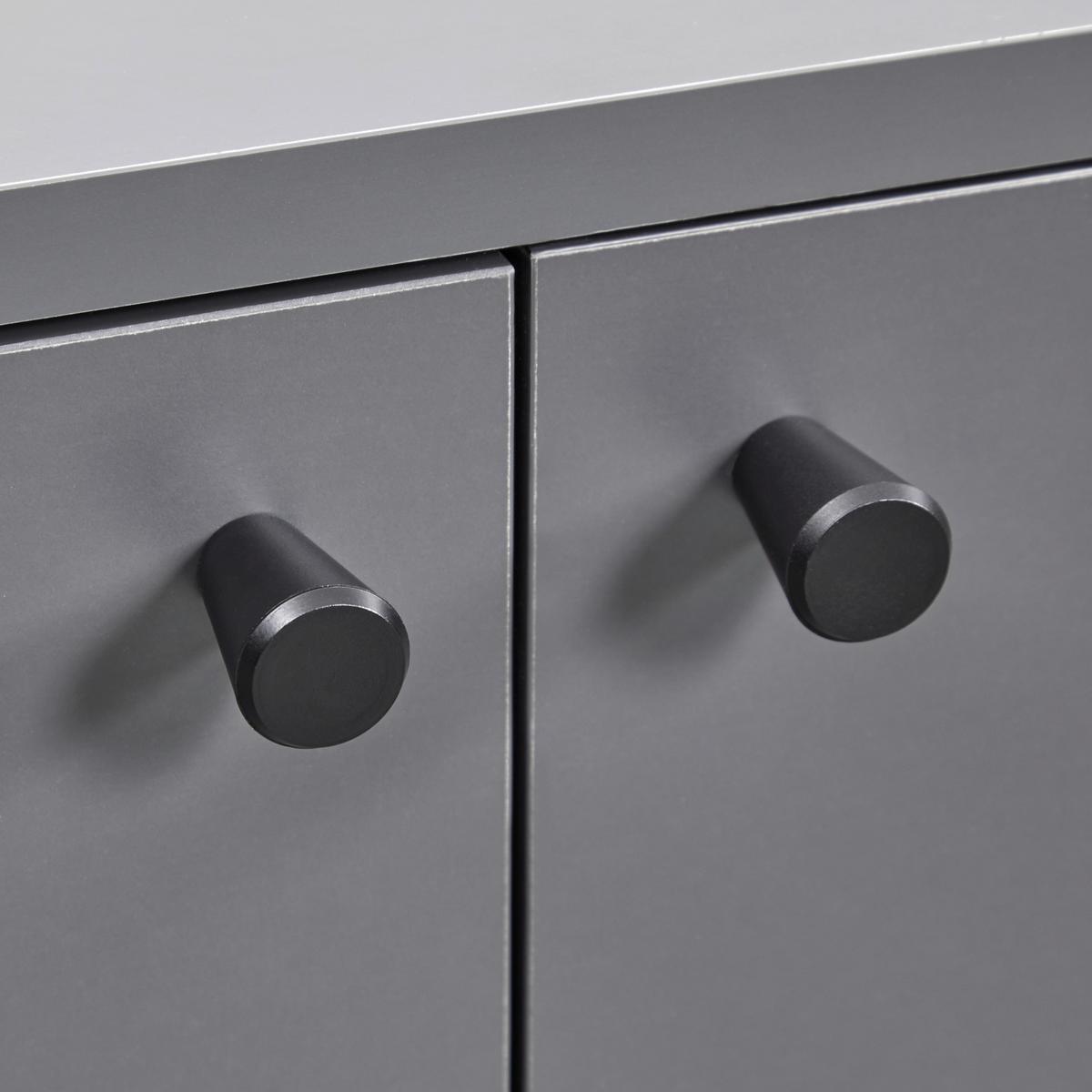 Sideboard in Grau/Naturfarben - Grau, Design, Holzwerkstoff/Kunststoff (138/88/40cm) - Premium Living