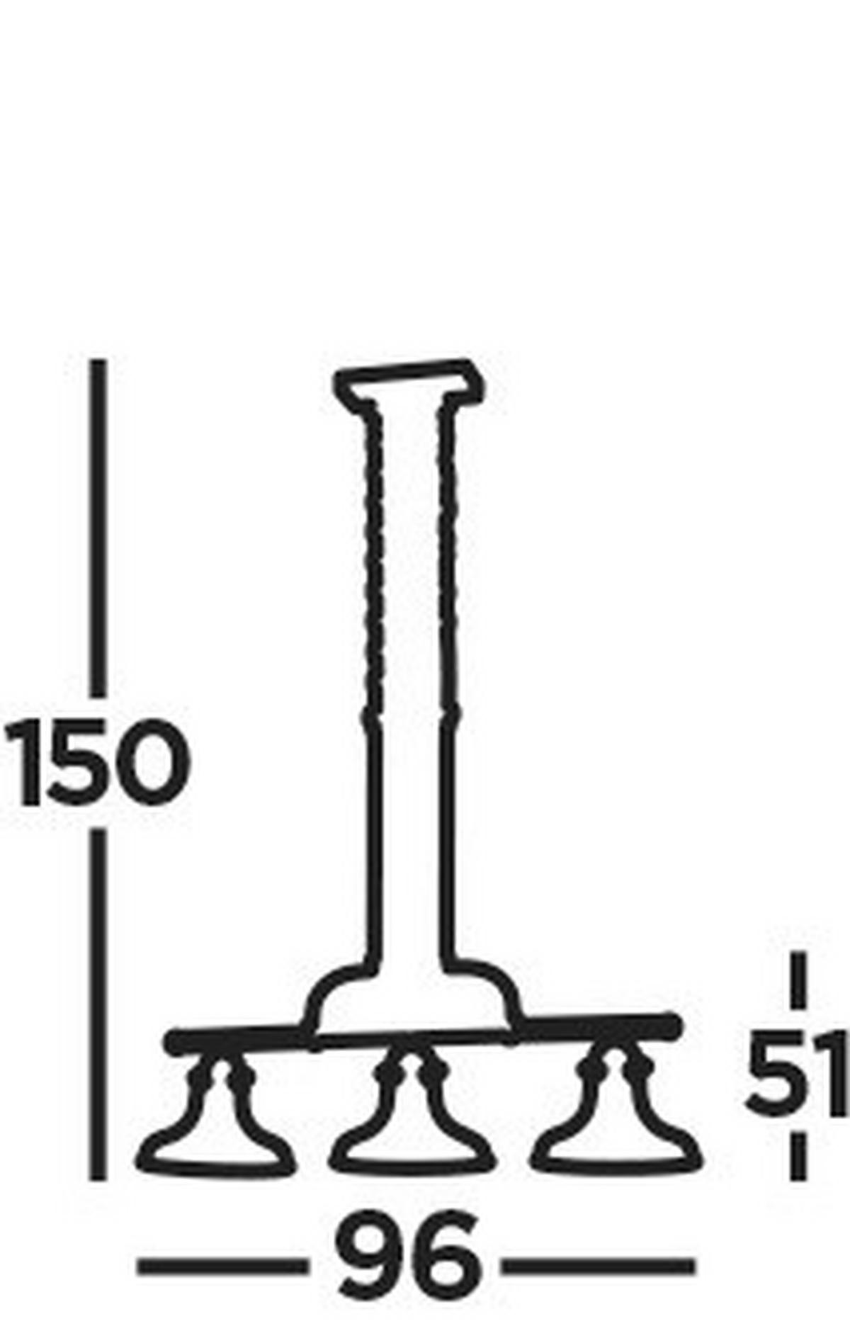 Függeszték Dallas 3193-3ss - ezüstszínű, Lifestyle, fém (26/150/96cm)