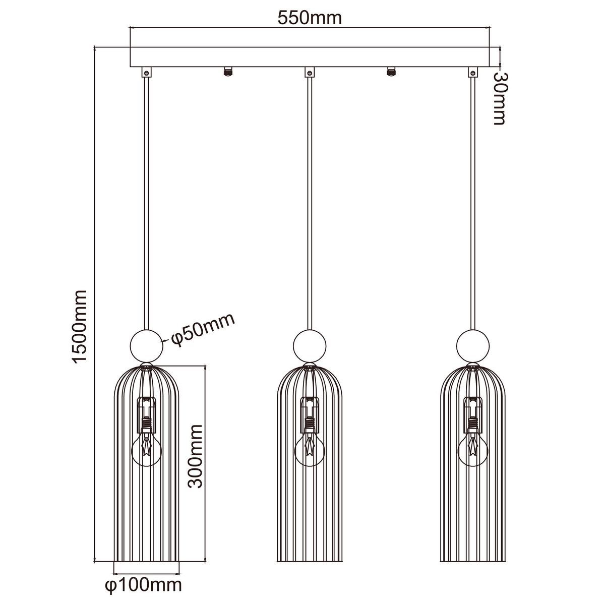 Hängeleuchte Lp-939/3l_piega 3 - Weiss, Basics, Glas (55/3/150cm)