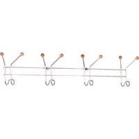 Stenski Obešalnik Karl, Kromirano Jeklo - barve kroma, Basics, kovina/les (60/12/5cm) - Boxxx