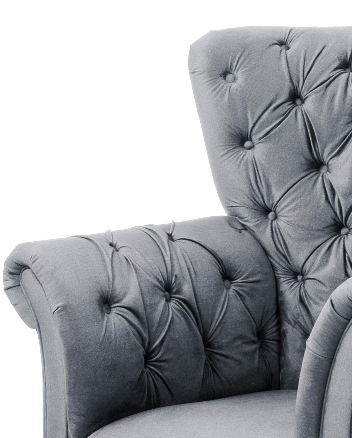Fotelja Cupido - siva/crna, Design, tekstil/drvo (96/112/86cm) - Mömax