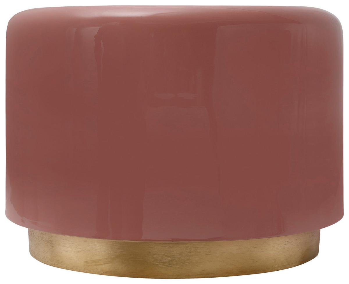BEISTELLTISCH ART DECO 275 ROSA - Goldfarben/Altrosa, Design, Metall (51,5/43cm) - Kayoom