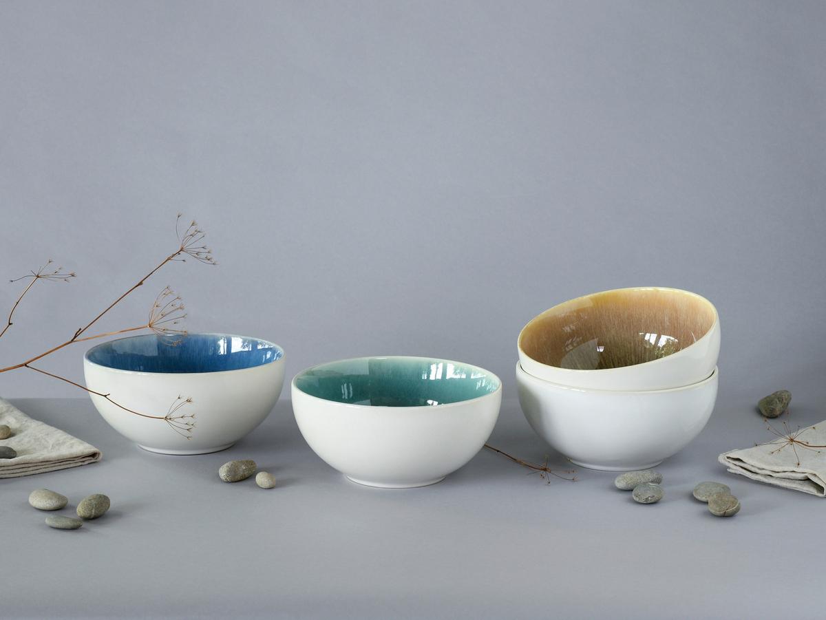 Tálszett 24964 Caldera Mix, Buddha Bowl - sötétkék/világoskék, Basics, kerámia (17,5/8,5cm) - Creatable