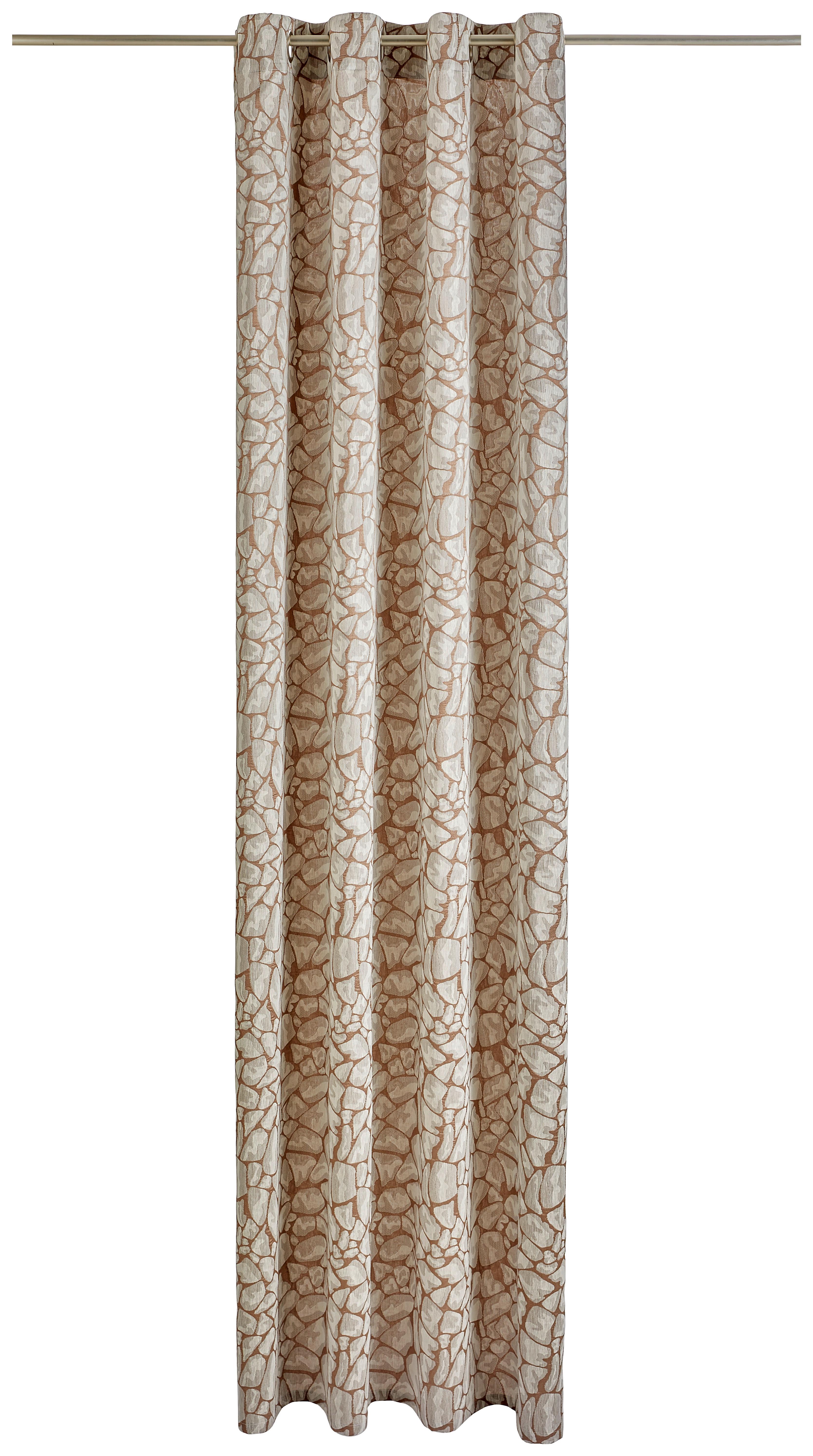 ZASŁONA NA PRZELOTKACH PEDRA - taupe/brązowy, Lifestyle, tkanina (140/245cm) - Dieter Knoll