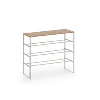 Regal Za Čevlje Lemgo, Barva Hrasta, Bela - hrast artisan, Design, kovina/leseni material (66/61/25cm) - MID.YOU