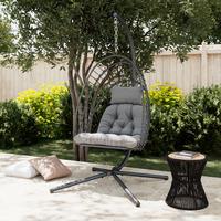 FOTEL WISZĄCY MILANO - szary, Modern, metal/tkanina (126/195/104cm) - Ambia Garden