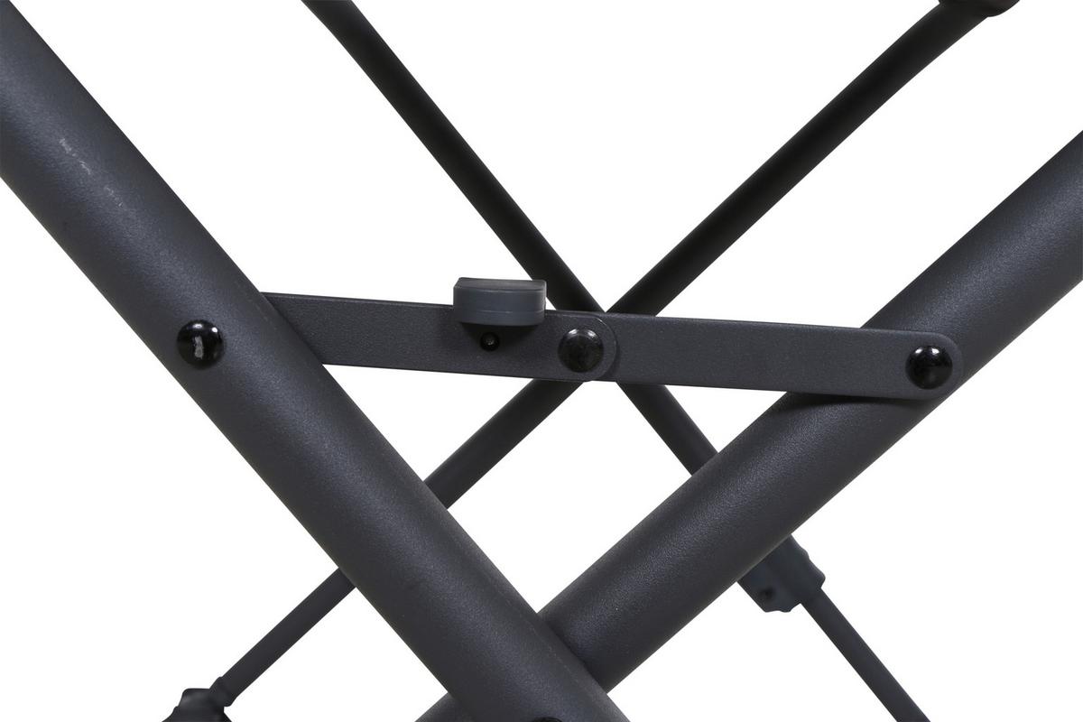 Campinghocker X-Form + klappbar - Anthrazit/Dunkelblau, KONVENTIONELL, Textil/Metall (66/47/52cm) - Siena Garden