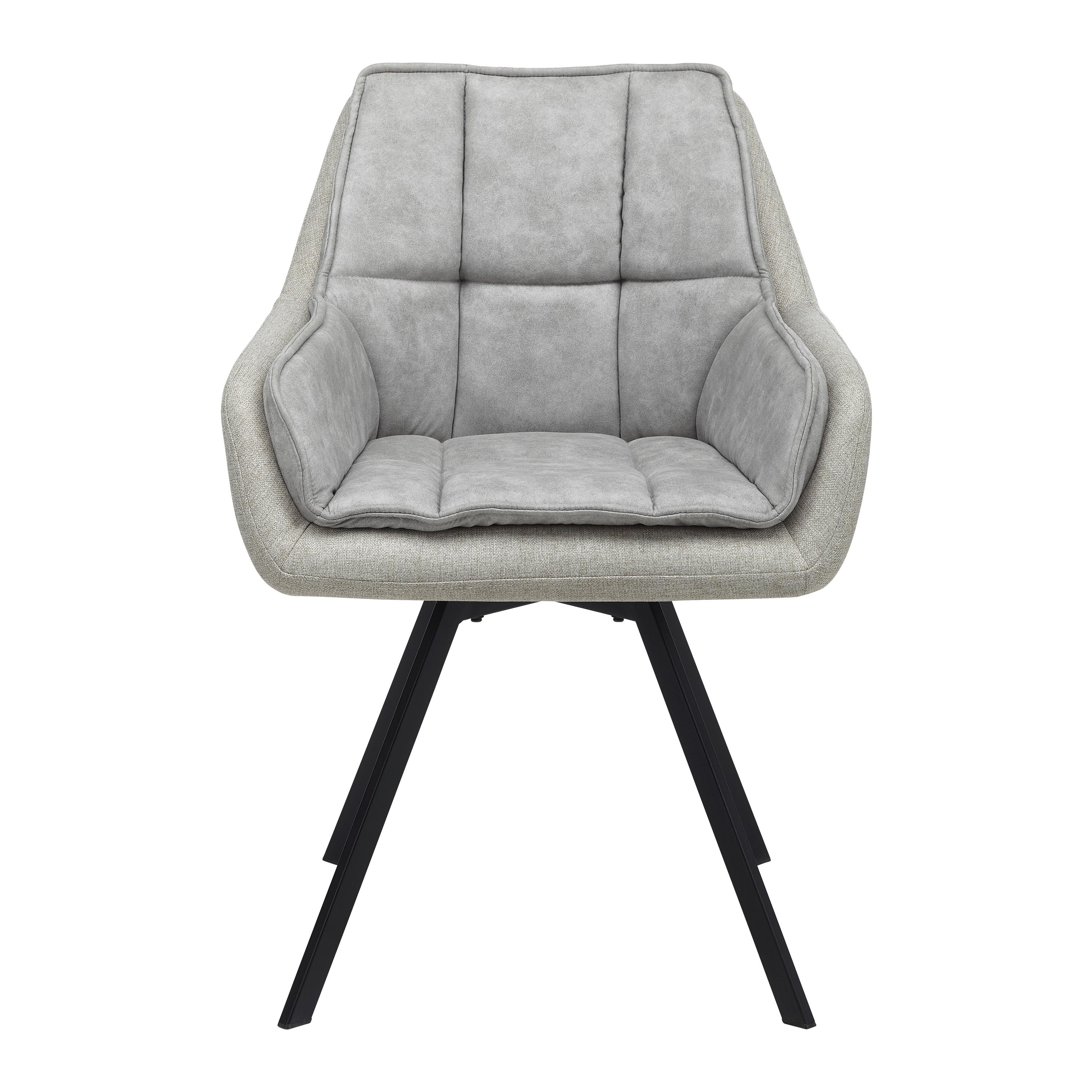 STOL MED ARMSTÖD BILLY - beige/svart, Modern, metall/trä (62/85/62cm) - Bessagi Home