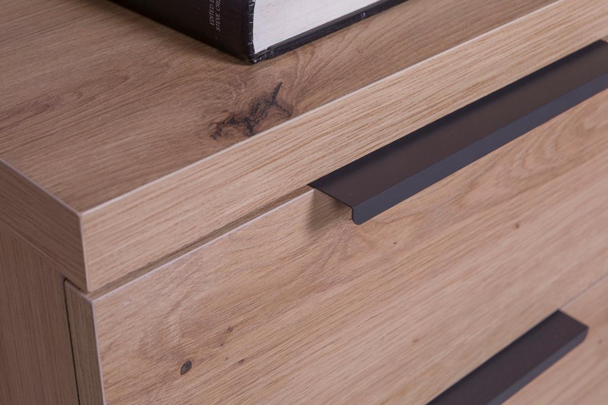 Schreibtisch in Eiche Artisan - Anthrazit/Eiche Artisan, Modern, Holzwerkstoff/Metall (146/74/60cm) - Mömax