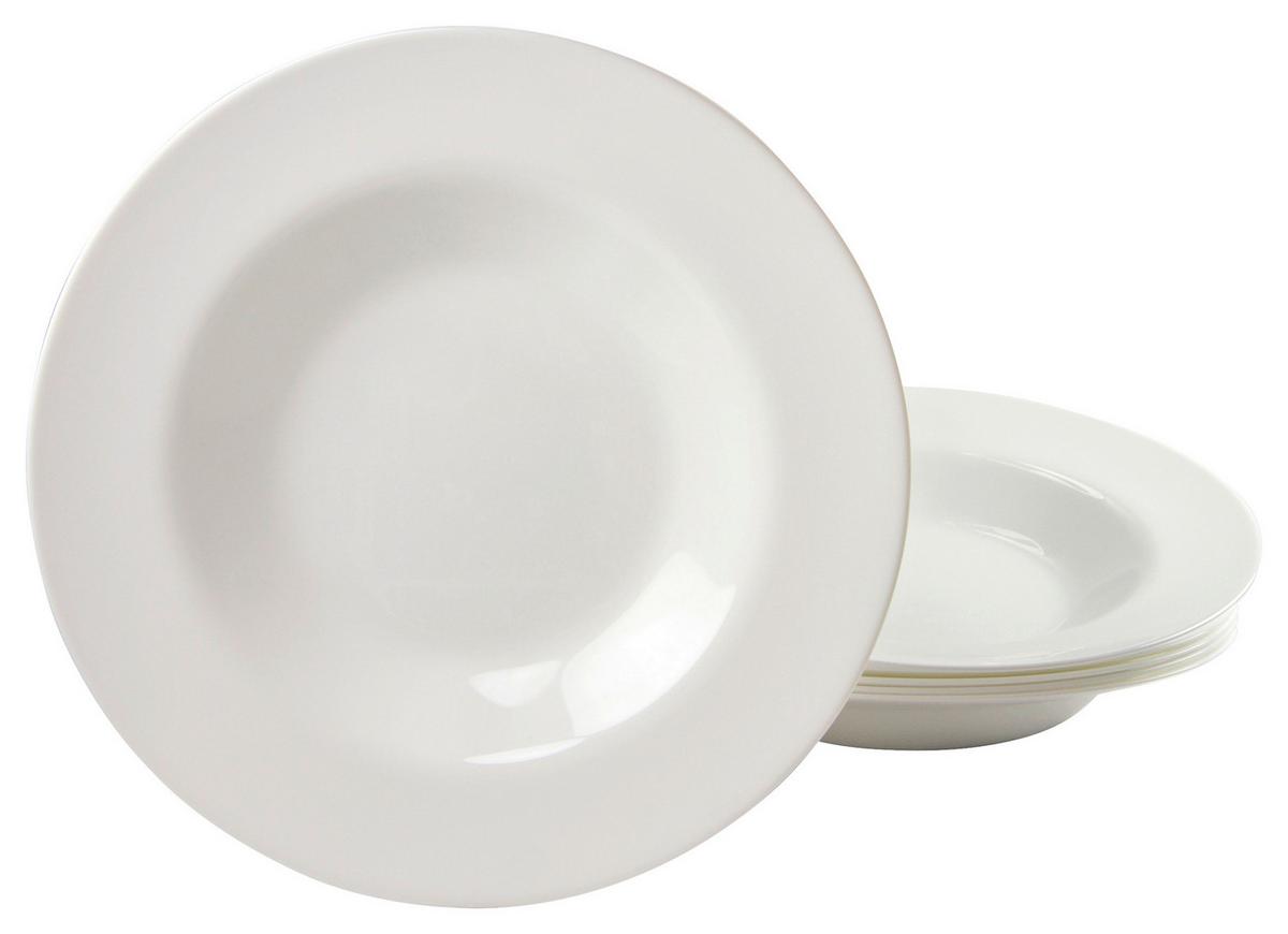 Set Krožnikov Za Testenine Italien Party, 6-Delni - bela, Basics, steklo (29cm) - Creatable