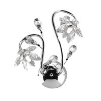 Wandleuchte Ninfea Chromfarben max. 3 Watt - Chromfarben, KONVENTIONELL, Glas/Metall (25/35cm)