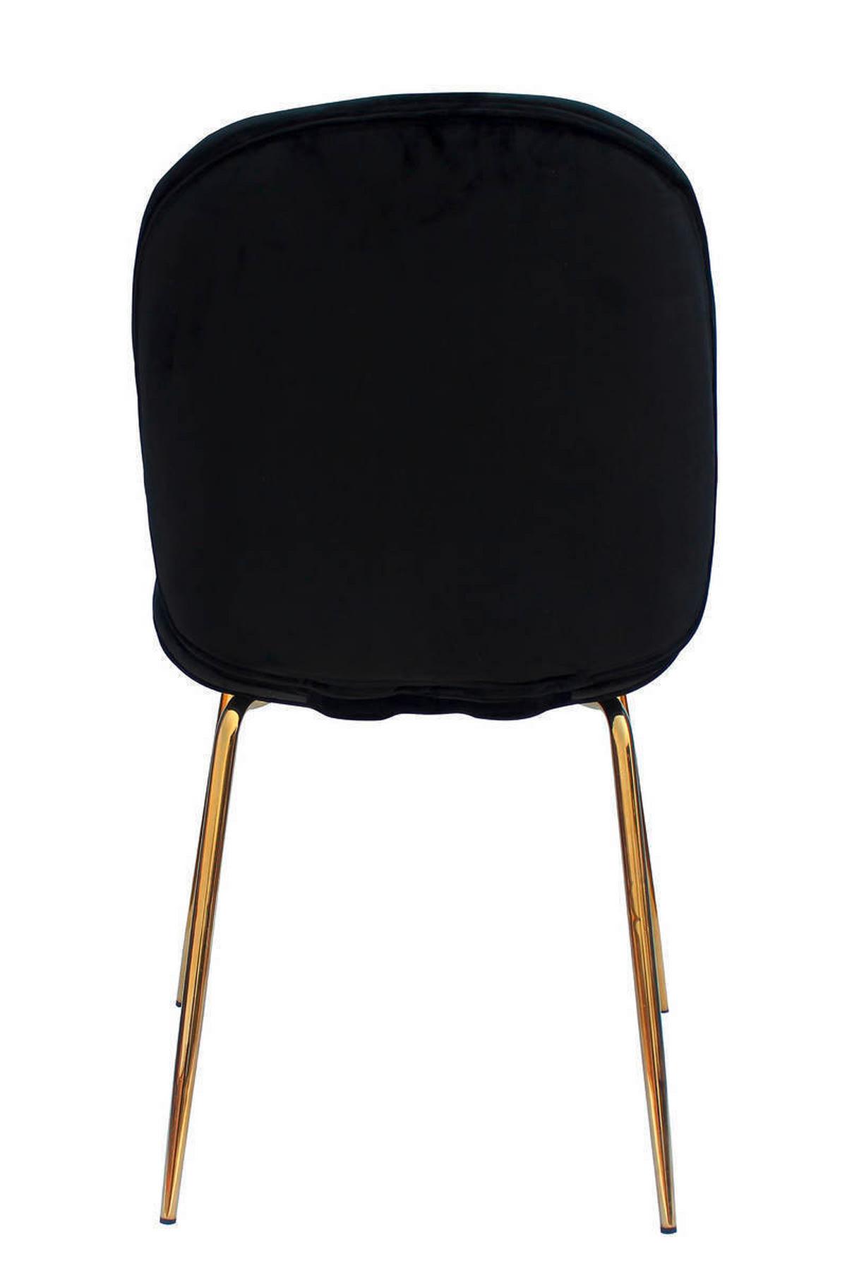 Szék Szett T47ve - fekete/sárgarézszínű, Modern, műanyag/fém (47/90/59cm) - Kayoom