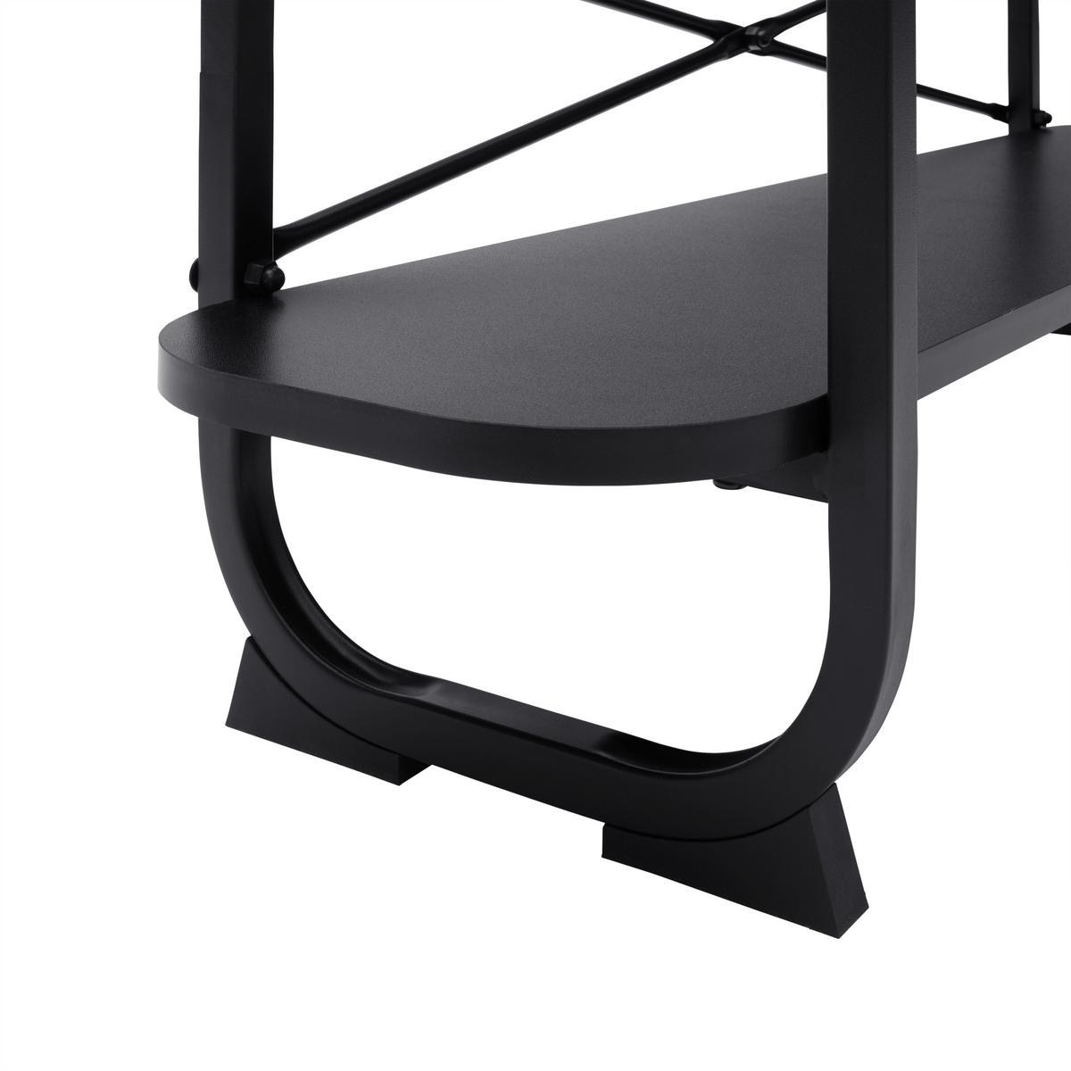 TV-Element Bend Schwarz - Schwarz, MODERN, Holzwerkstoff/Metall (100/44/27cm) - Based