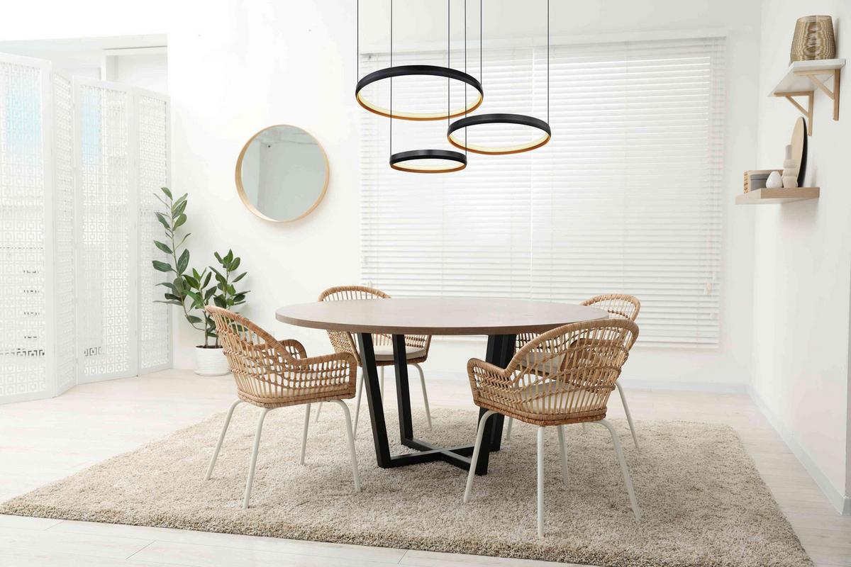 LED-HÄNGELEUCHTE 67193-55H - Goldfarben/Opal, Design, Kunststoff/Metall (76,7/50,3/150cm) - Globo