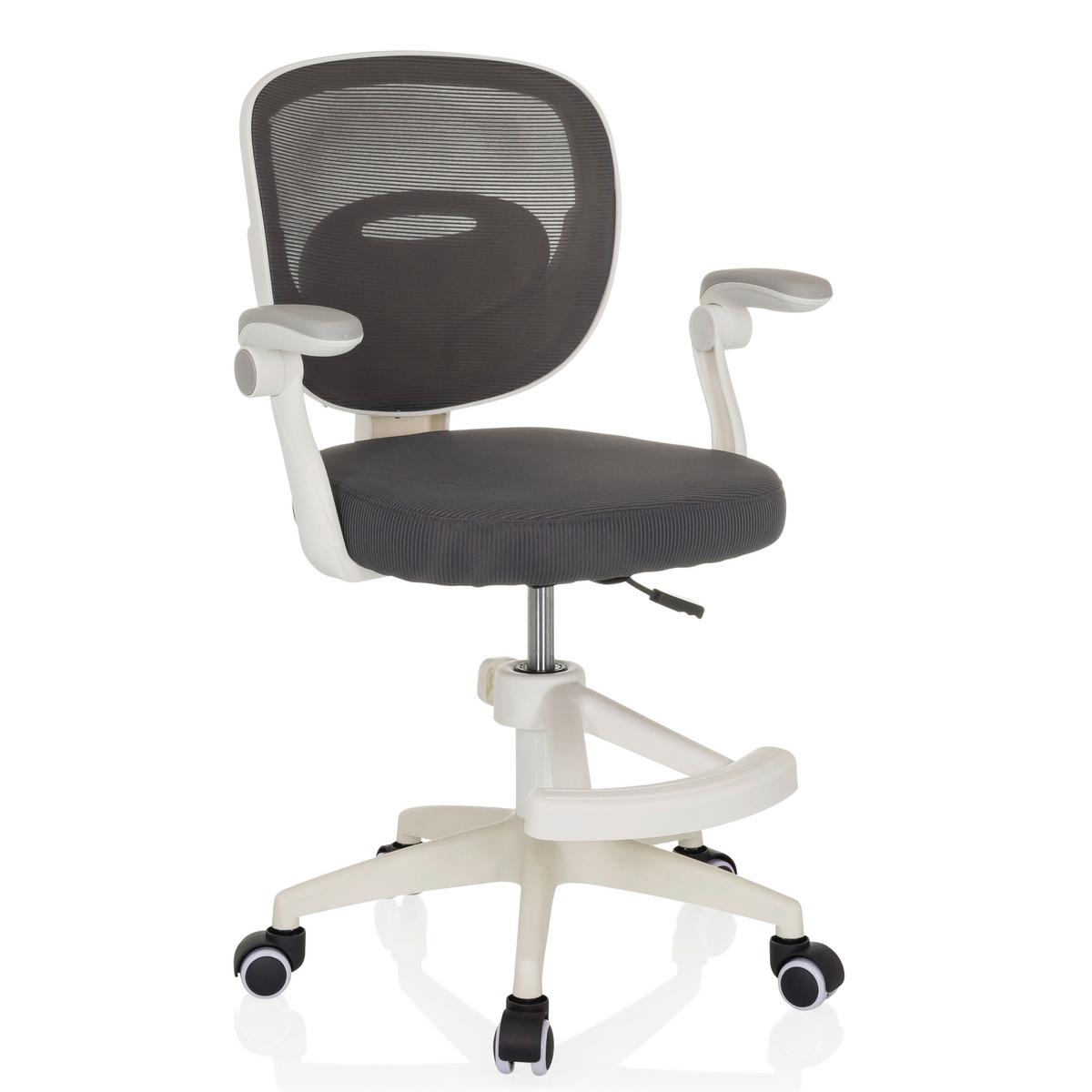 Mladinski Vrtljivi Stol Kiddy Smart, Siva - siva/bela, Moderno, umetna masa/tekstil (61/84-97/55cm) - MID.YOU