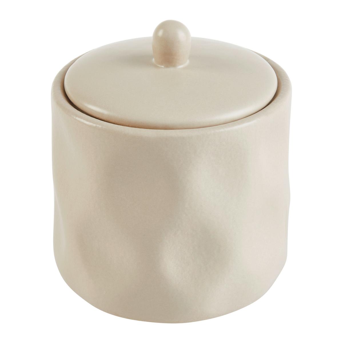 Kerze im Topf diverse Farben - Sandfarben/Beige, KONVENTIONELL, Keramik (9/9/11cm) - Modern Living